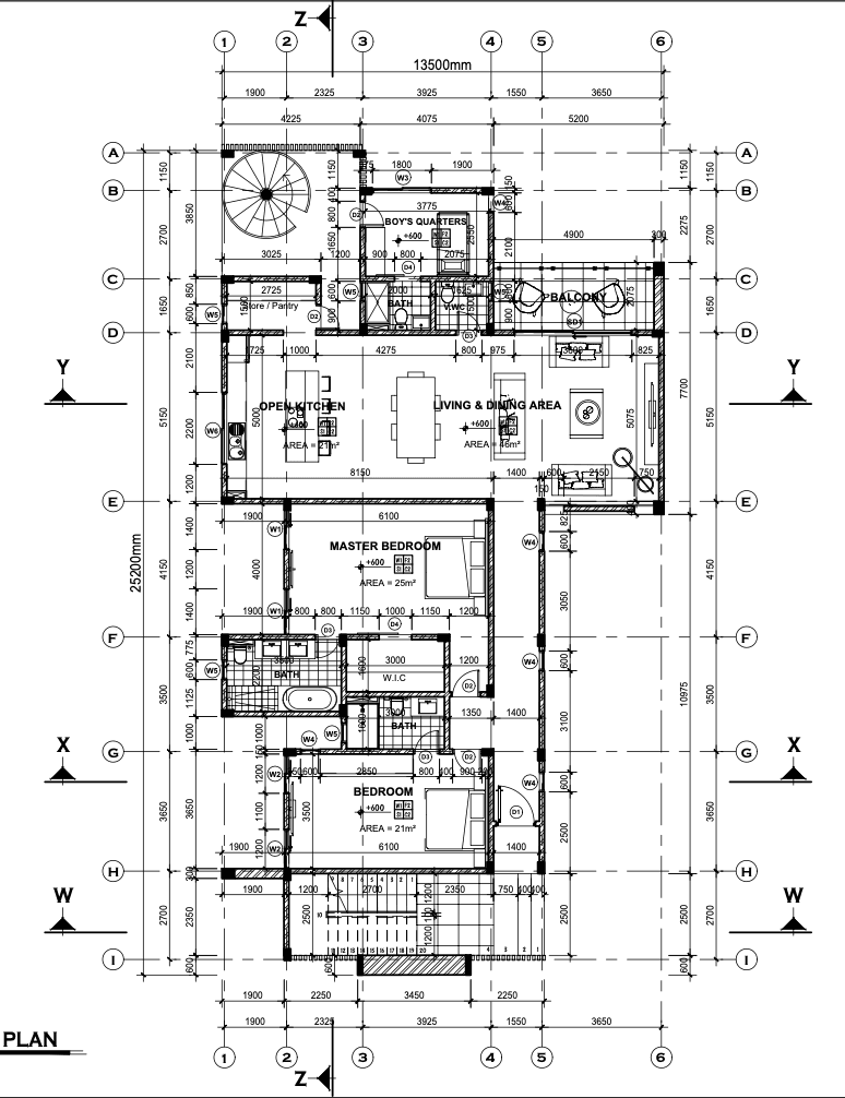 3 bedroom floor plan